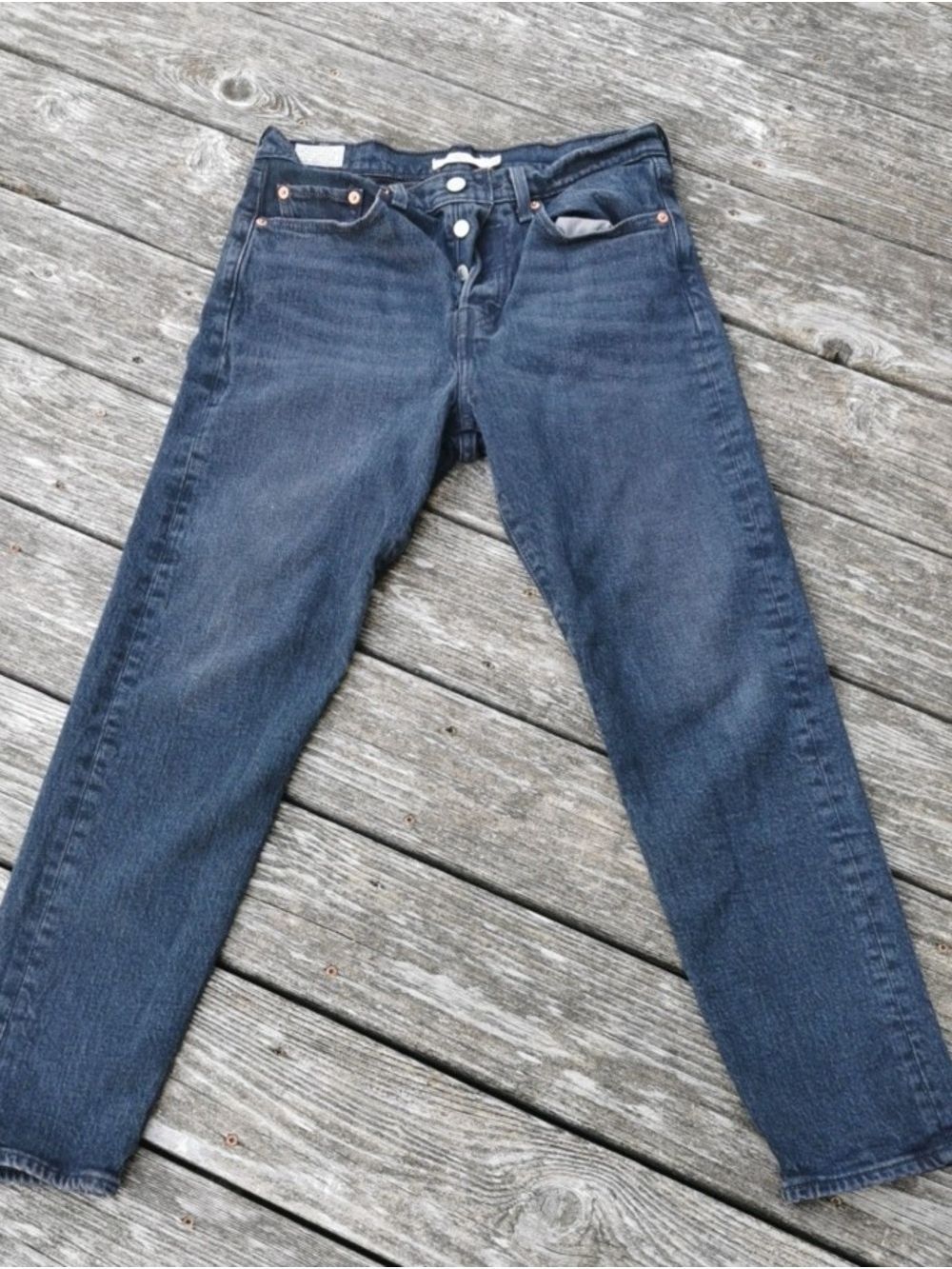 Womens Vintage Levis Wedgie High Rise Black Button Fly Wash Jeans. 28